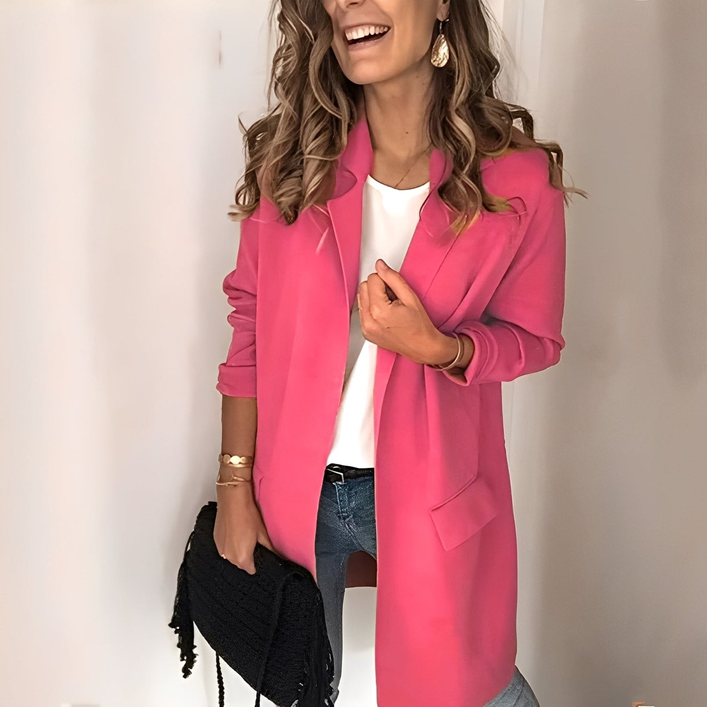 Georgina - Dámský elegantní dlouhý blazer