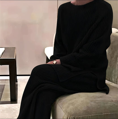 Christine - Pohodlný pletený svetr a kalhoty set pro ženy