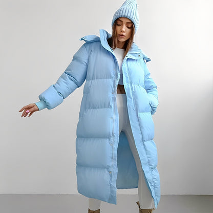 Jacquelyn - Elegantní dámský dlouhý kabát s kapucí