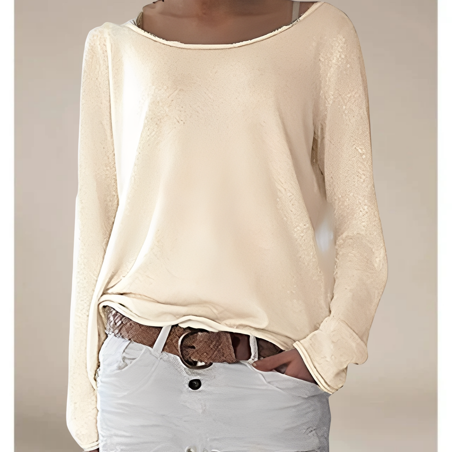 Alexa – Lehky Rundný Výstřih-Feinstrickpullover