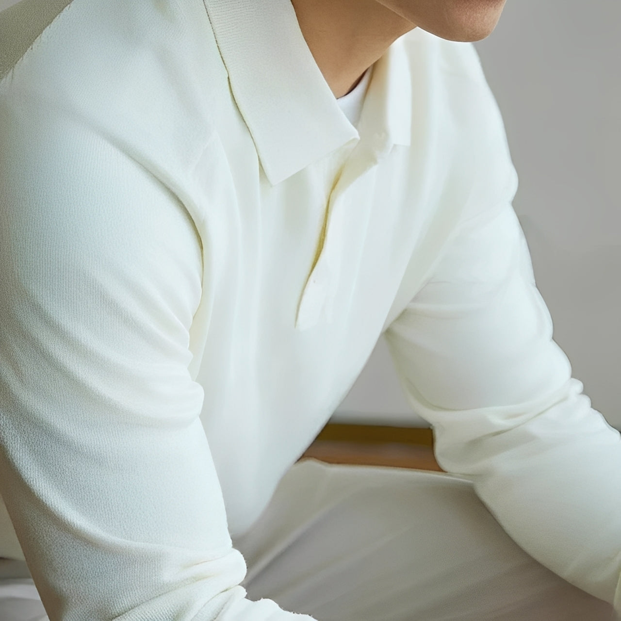 Anton - Pohodlný vlněný pánský svetr s otočným límcem