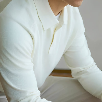 Anton - Pohodlný vlněný pánský svetr s otočným límcem