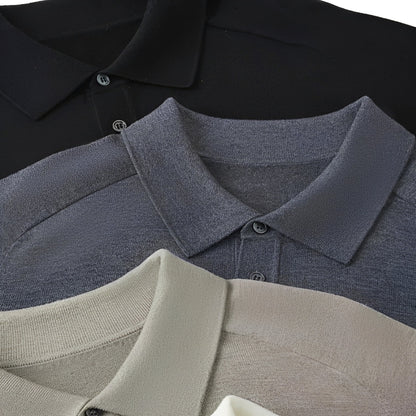 Anton - Pohodlný vlněný pánský svetr s otočným límcem