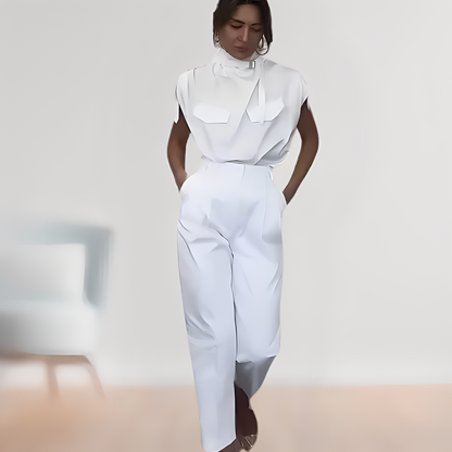 Leona – Elegantní Bezrukávový Overal