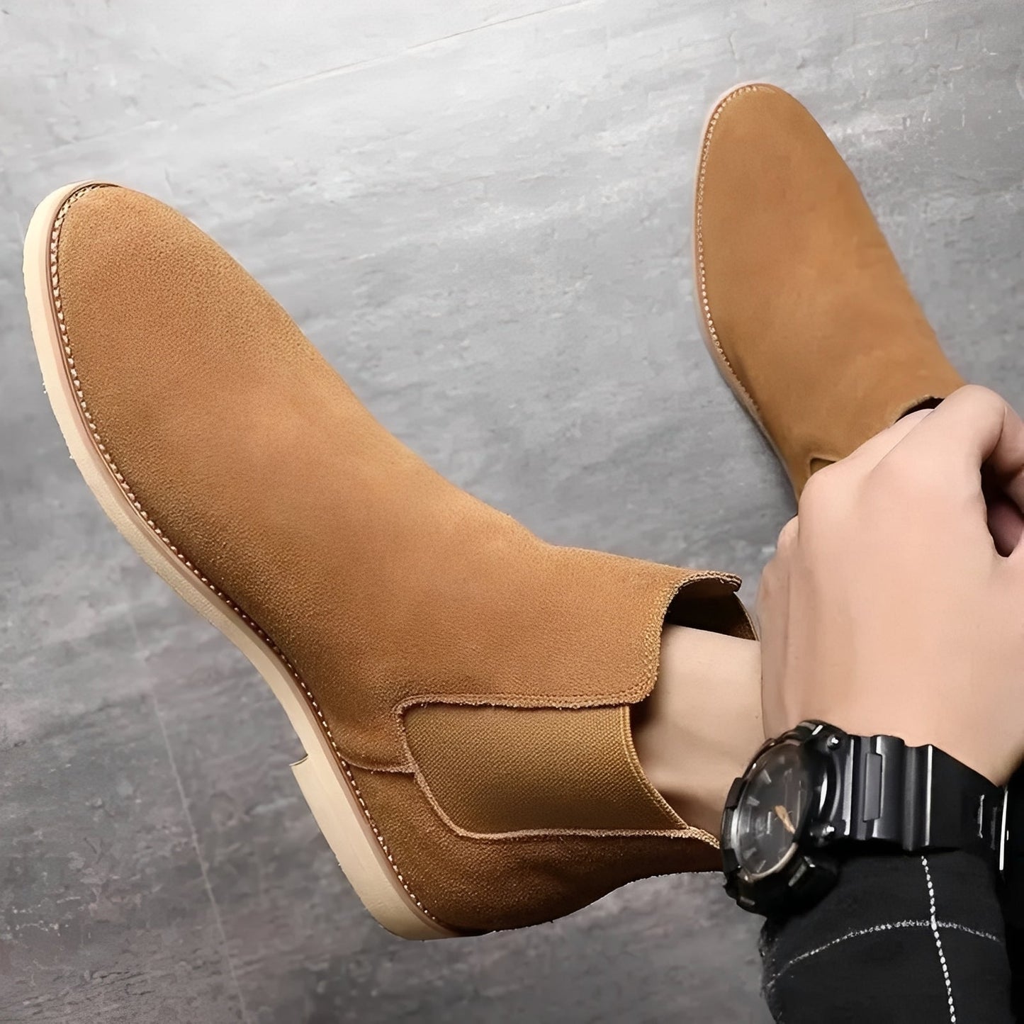 Willard - Moderní Chelsea boty z semišové kůže pro muže