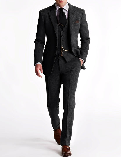 Desmond - Formální pánský trojdílný smoking z tweedu