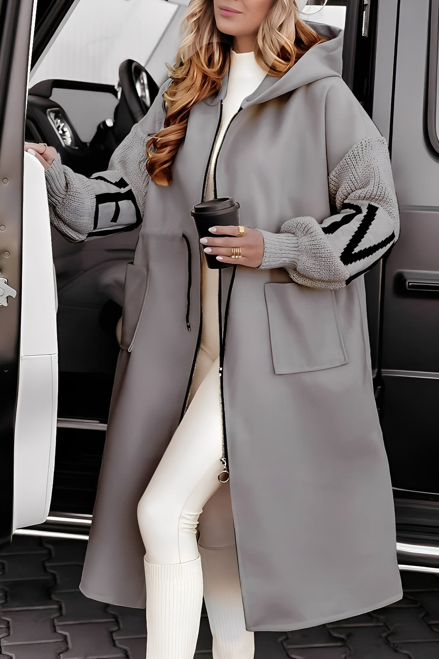 Eloise - Stylová dlouhá dámská bunda s kapucí