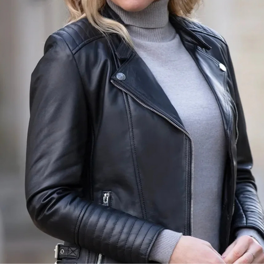 Klasická biker bunda z umělé kůže