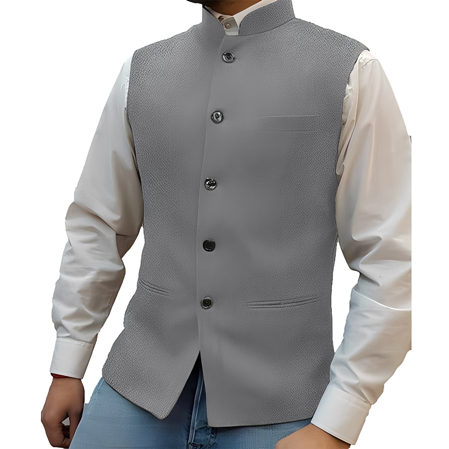 Antonie - Tradiční pánská vesta s vysokým límcem