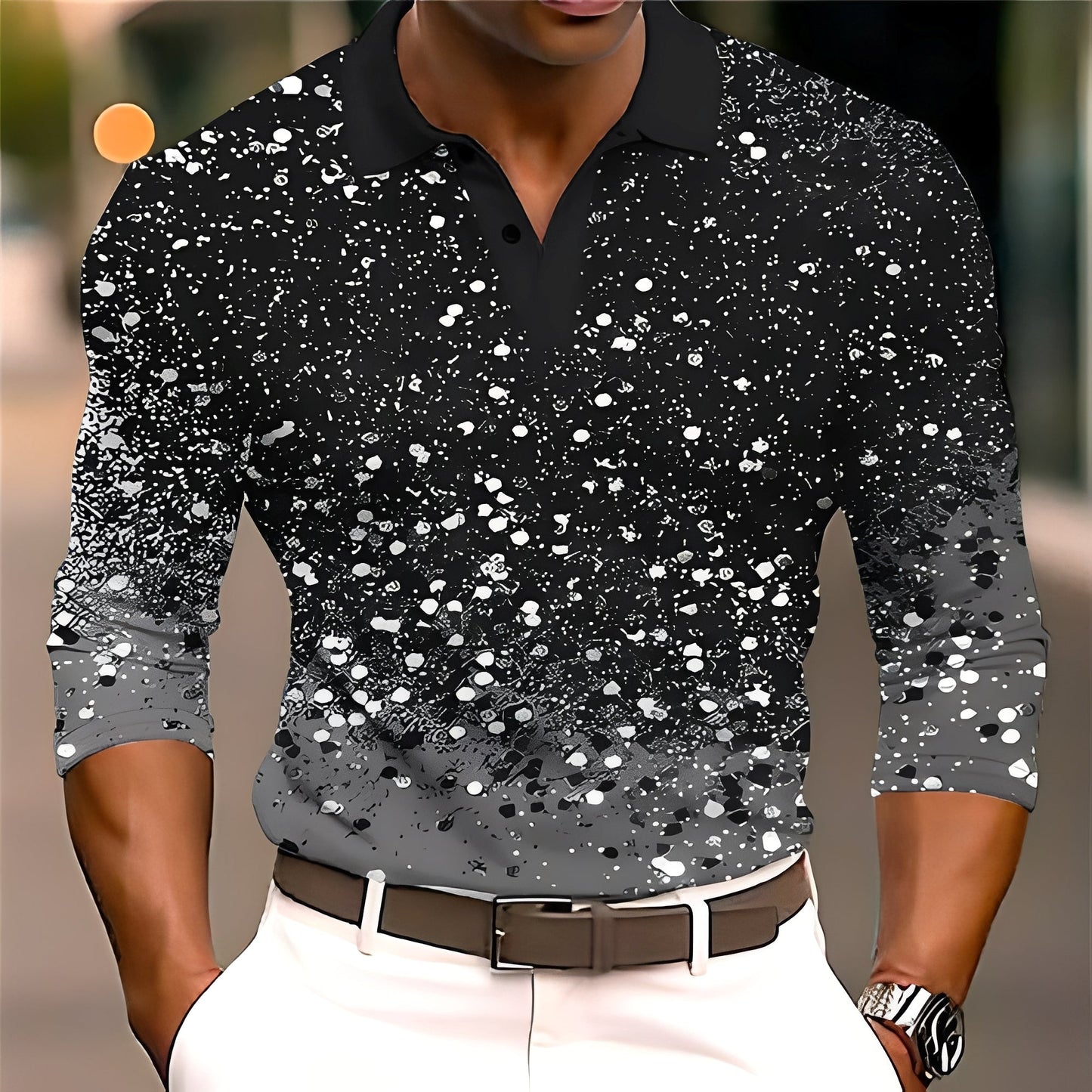 Adolphe - Stylové polo s dlouhými rukávy pro pány