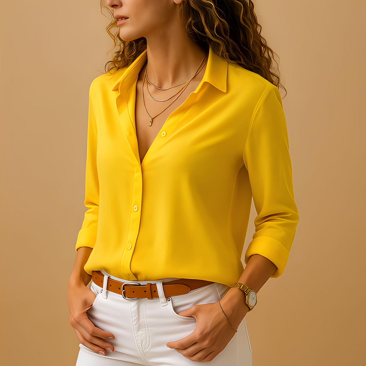 Akera - Ženská halenka s dlouhými rukávy pro pohodlné nošení