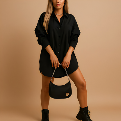 Alecia - Dámská halenka s dlouhými rukávy v oversize střihu