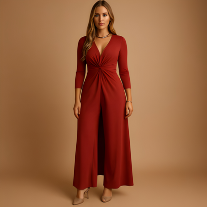 Armelyn - Stylové dámské šaty a volné kalhoty souprava